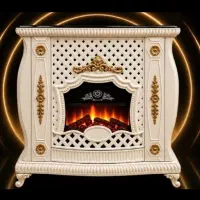 بخاری طرح حصیری پایه دار شومینه ای عمده و تک