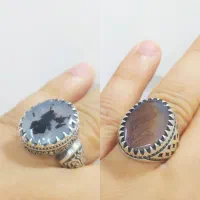 انگشتر نقره سنگ شجر