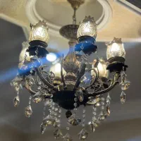 لوستر برنجی ۶ شعله