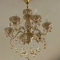 دوعددلوستر ۶شعله کریستال