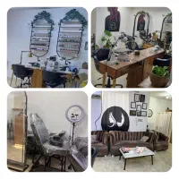 میز ناخن دونفره با فن آیینه و تخت مژه|آرایشگاه و سالنهای زیبایی|رشت, منظریه|دیوار