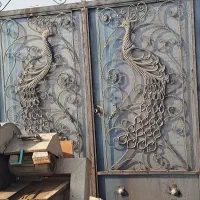 انواع درب آکاردئونی چوبی آهنی دوجداره|عمدهفروشی|محمدیه-قزوین, |دیوار