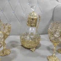 لیوان و پارچ برنزی شراب خور