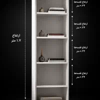 کتابخانه ایستاده سفید ملامینه ۱۷۰ سانت بسیار تمیز