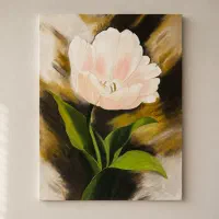 تابلو نقاشی گل سفید