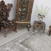 مبل ۹ نفره چوب به همراه غذاخوری ۶ نفره و بوفه|مبلمان خانگی و میز عسلی|ماکو, |دیوار