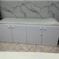 دوعدد تخت ام دی اف کمد جداروجادار درحدنو