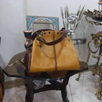 کیف چرم دورنگ