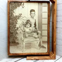 حک عکس روی چوب با آتیش ،ولنتاین،کادو ولنتاین|تابلو، نقاشی، عکس|تهران, تهرانپارس جنوبی|دیوار