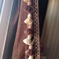 والان پرده دوجفت ترکیبی مخمل و ساتن|پرده، رانر، رومیزی|تهران, مدائن|دیوار