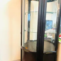 بوفه چوب راش چراغ خور و محفظه نگهداری قسمت پایین