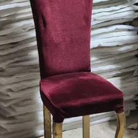 صندلی آهنی تالاری دست دوم زرشکی برای رستوران