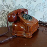 تلفن زیمنس رومیزی و چوبی آنتیک|تلفن رومیزی|آمل, |دیوار