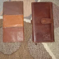 دوعدد کیف پول مردا وزنانه چرم