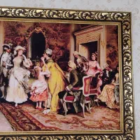 تابلو شب نشینی مخمل و تابلو گردپلی رزین گلد کیش