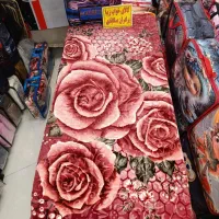 پتو یک نفره شادیلون گلدار برجسته