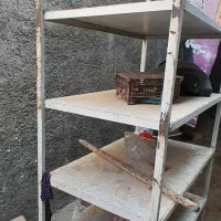 قفسه آهنی با قوطی ابعاد ۶۵×۱۱۰|کتابخانه، شلف، قفسههای دیواری|ری, جوانمرد قصاب|دیوار