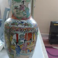 یه جفت گلدان مرغی ژاپنی اصل ارتفاع ۲۵ سانتیمتر