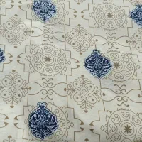 پارچه ملافه ست رنگ سرمه ای وکرم|رختخواب، بالش، پتو|اردبیل, |دیوار