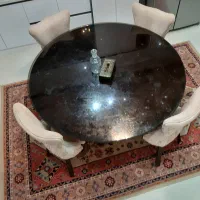 میز وصندلی گرد هشت نفره با چهار صندلی