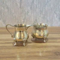 شکرریز و خامه ریز برنجی|کلکسیون اشیاء عتیقه|ورامین, ورامین|دیوار