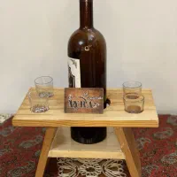 میز بار کوچک چوبی پایه مورب دکوراتیو مینیمال