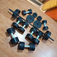 پک کامل دمبل و هالتر مناسب تمرین در خانه