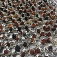 انگشتر  مردانه نگین خراسانی  خوش رنگ