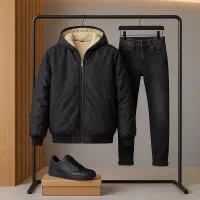 کاپشن مردانه مشکی داخل تمام خز مدل adidas-مشکی|لباس|تهران, دروازه شمیران|دیوار