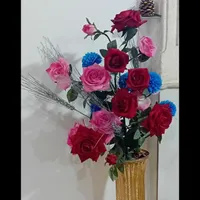 گل  و گلدان کاملا سالم و نو|گل مصنوعی|قم, نیروگاه|دیوار