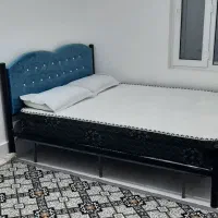 تخت خواب دو نفره در حد نو|تخت و سرویس خواب|زبرخان, |دیوار