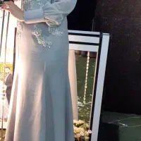 پیراهن مجلسی بلند جلو کارشده آستن تور|لباس|رشت, معلولین|دیوار