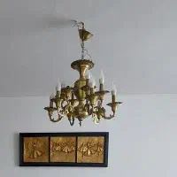 لوستر برنجی ۶ شاخه ای