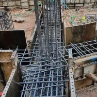 آرماتوربندی اجرای فنداسیون ستون سقف کلاف