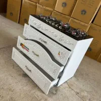 اجاق گاز طرح فرm۳ رویه استیل شیشه ای کد ۱۰۲۹