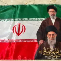 پرچم ایران عکس رهبری و حزب الله لبنان