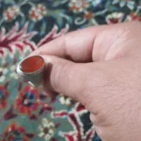 انگشر کهنه دست سازسمبه دارعقیق منی