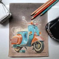 نقاشی مدادرنگی|تابلو، نقاشی، عکس|یزد, |دیوار