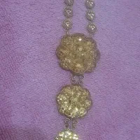 گردنبند نقره آبکاری شده با اب طلا و طرح طلا نو