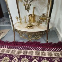 میز تلفن مجسمه گرسوز پارچ برنجی هاونگ سرویس سماور|سماور، چایساز، قهوهساز|نسیمشهر, |دیوار