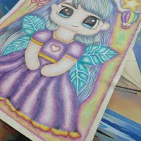 نقاشی با تکنیک مداد رنگی|تابلو، نقاشی، عکس|شهریار, شهرک وائین|دیوار