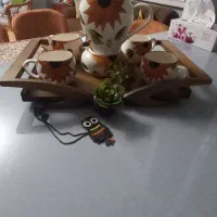 سرویس چایی و سینی چوبی|ظروف سرو و پذیرایی|بندر انزلی, انصار الحسین|دیوار