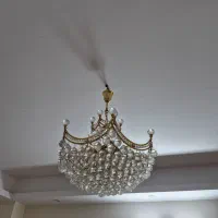 لوستر طلایی|لوستر و چراغ آویز|ری, فیروزآبادی|دیوار