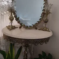 آیینه و شمعدان برنزی نو مخصوص جهیزیه