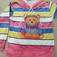 هودی مخمل دخترانه مناسب سن ۹تا۱۲سال|کفش و لباس بچه|قم, شهر قائم|دیوار