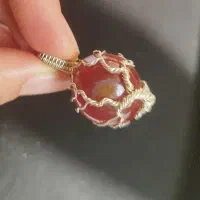 گردنبند نقره با سنگ باباقوری