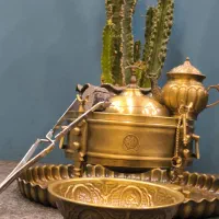 منقل برنجی ست کامل با تخفیف ویژه|کلکسیون اشیاء عتیقه|تهران, هرندی|دیوار