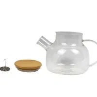 قوری پیرکس درب بامبو دو حجم800و1500میل|قوری، کتری، قهوه‌ساز دستی|زاهدان, |دیوار