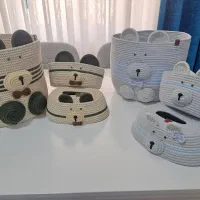 سبد با نخ قیطان|صنایع دستی و سایر لوازم تزئینی|بندرعباس, |دیوار