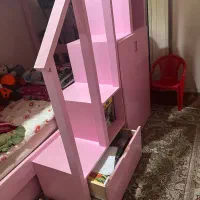 فروش تخت چوبی دو طبقه کودک با تشک رویال اصل|تخت و سرویس خواب|مراغه, |دیوار